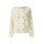 Mesh shirt with 3D floral appliqué, ecru