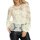Mesh shirt with 3D floral appliqué, ecru