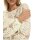 Mesh shirt with 3D floral appliqué, ecru