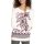 Fine-knit jumper with floral print, ecru-rosewood printed