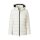 Quilted jacket with stand-up collar and lined hood, champagne