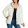 Quilted jacket with stand-up collar and lined hood, champagne