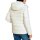 Quilted jacket with stand-up collar and lined hood, champagne