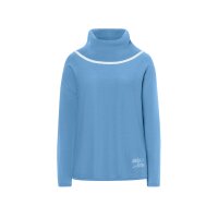 Feinstrick-Pullover mit Rollkragen, himmelblau