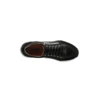 Sneaker aus Rindleder mit Reißverschluss, schwarz-khaki
