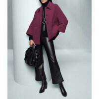 Wool jacket with lapel collar, bordeaux