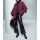 Wool jacket with lapel collar, bordeaux