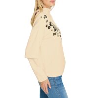 Sweatshirt mit Glitzersteinchen-Applikation, elfenbein