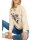 Sweatshirt mit Glitzersteinchen-Applikation, elfenbein