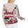 Jacquard-Strickjacke mit Glitzersteinchen, camel-schwarz-gemustert