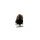 Sneakers in cowhide leather with zip, black-brown