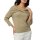 Carmen pullover with fold-over neckline, beige