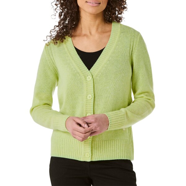 Merino cashmere cardigan, pistachio marl