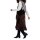 Jacquard knit waistcoat with fringe, black-reddish brown patterned