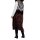 Jacquard knit waistcoat with fringe, black-reddish brown patterned