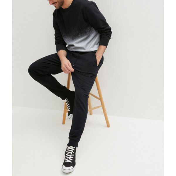 Mens leisure suit with colour gradient, black-light grey