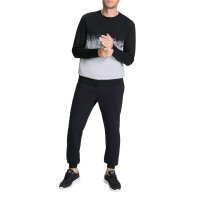 Mens leisure suit with colour gradient, black-light grey