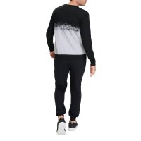 Mens leisure suit with colour gradient, black-light grey