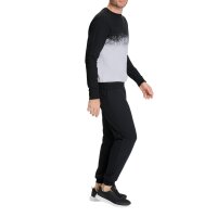 Mens leisure suit with colour gradient, black-light grey