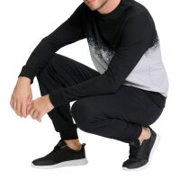 Mens leisure suit with colour gradient, black-light grey