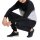 Mens leisure suit with colour gradient, black-light grey