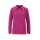 Ribbed polo neck jumper with contrast edges, fuchsia