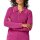 Ribbed polo neck jumper with contrast edges, fuchsia