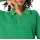 Ribbed polo neck jumper with contrast edges, grass green