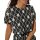 Sheath dress with diamond and floral pattern, graphite-champagne