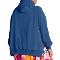Hoodie with neon front print, royal blue-pink printed