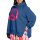 Hoodie with neon front print, royal blue-pink printed