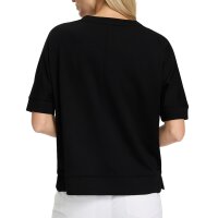 Sweatshirt with glitter stone lettering, black