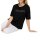 Sweatshirt with glitter stone lettering, black