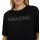 Sweatshirt with glitter stone lettering, black