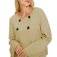 Cardigan with double-breasted decorative button placket, sand