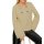 Cardigan with double-breasted decorative button placket, sand