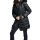 Parka with detachable hood and faux fur trim, black