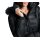 Parka with detachable hood and faux fur trim, black