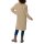 Teddy coat with lapel collar, sand