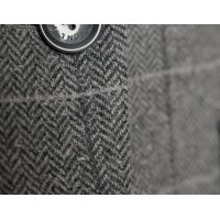 Wool-mix blazer in a check pattern with lapel collar,...