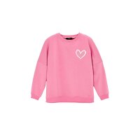 Sweatshirt with heart print and wording print, old...
