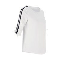 Jersey crêpe shirt with galon stripes and...