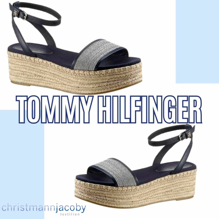 Marken-Keilsandalette, dunkelblau von Tommy Hilfiger