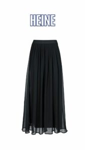 Maxi-Chiffonrock, schwarz von Heine