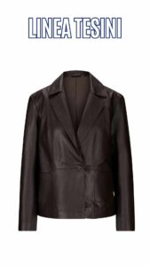 Designer-Lammnappaleder-Blazer, braun