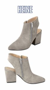 Veloursleder-Stiefelette, grau