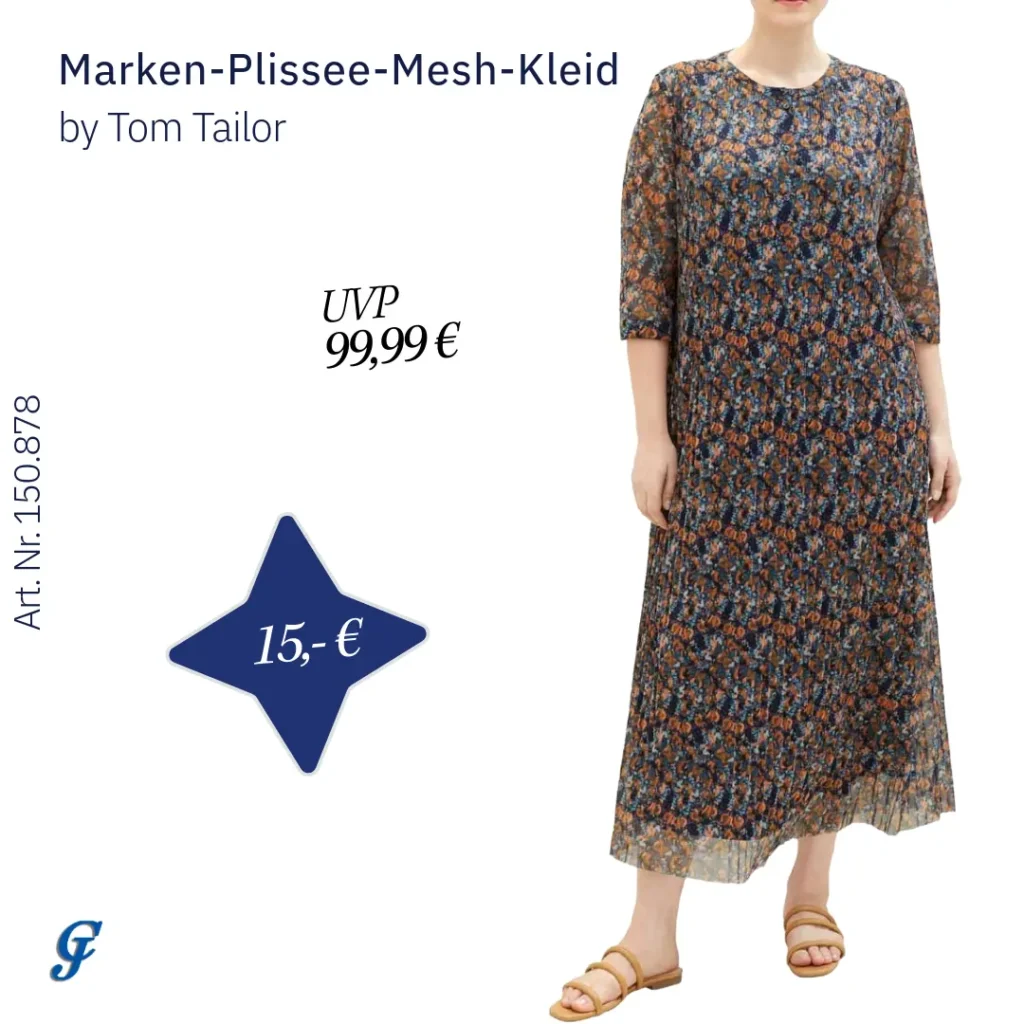 Marine-blaues Plissee-Mesh-Kleid im Mode Großhandel für Curvy-Kollektionen