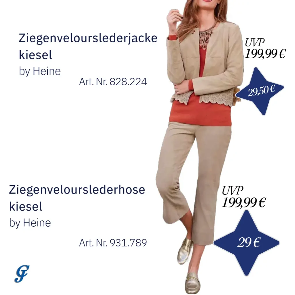 Kiesel Ziegenvelourslederjacke von Heine