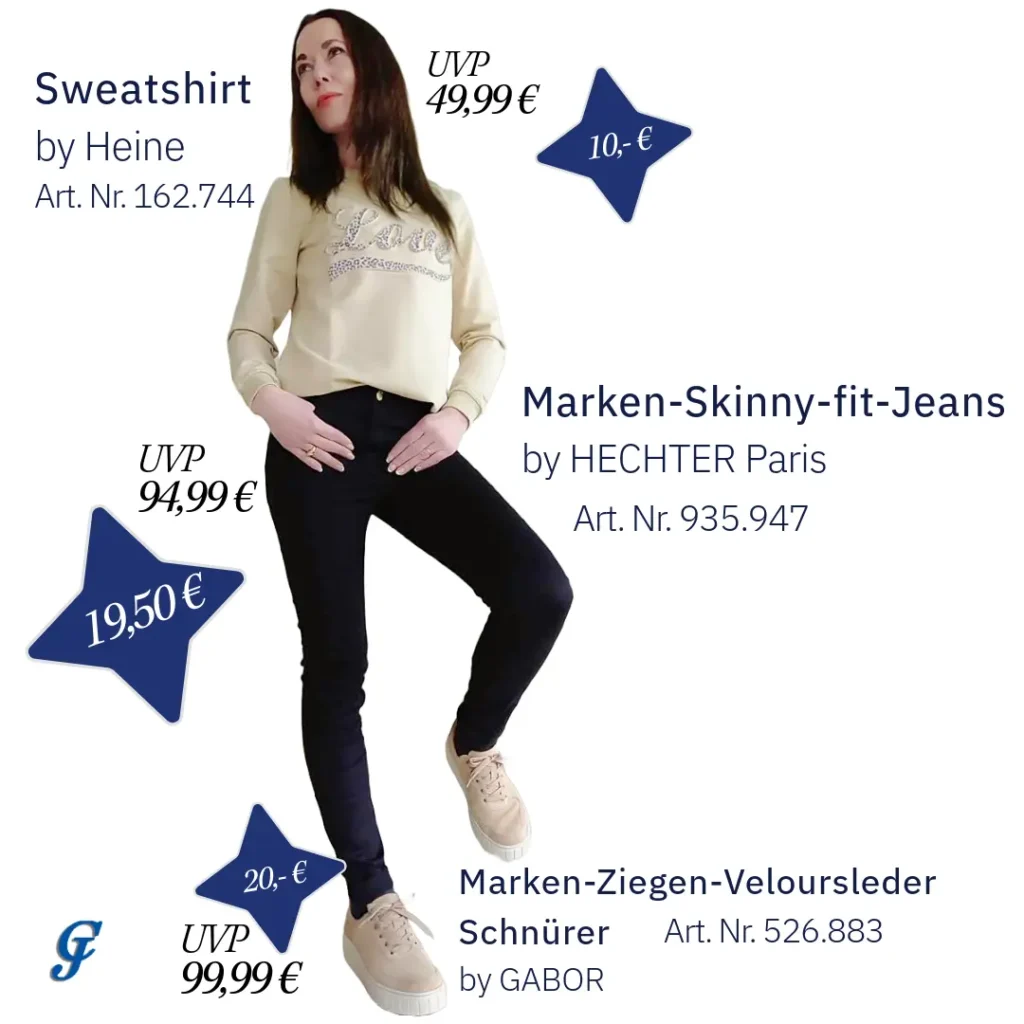 Marken-Skinny-fit-Jeans in Schwarz im Textilien Großhandel für B2B