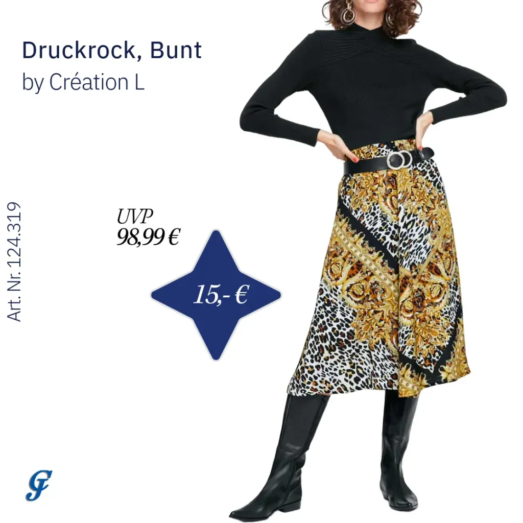 Bunter Druckrock von Création L